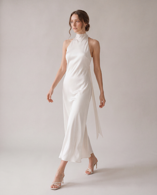 Lowe Halter Silk Dress