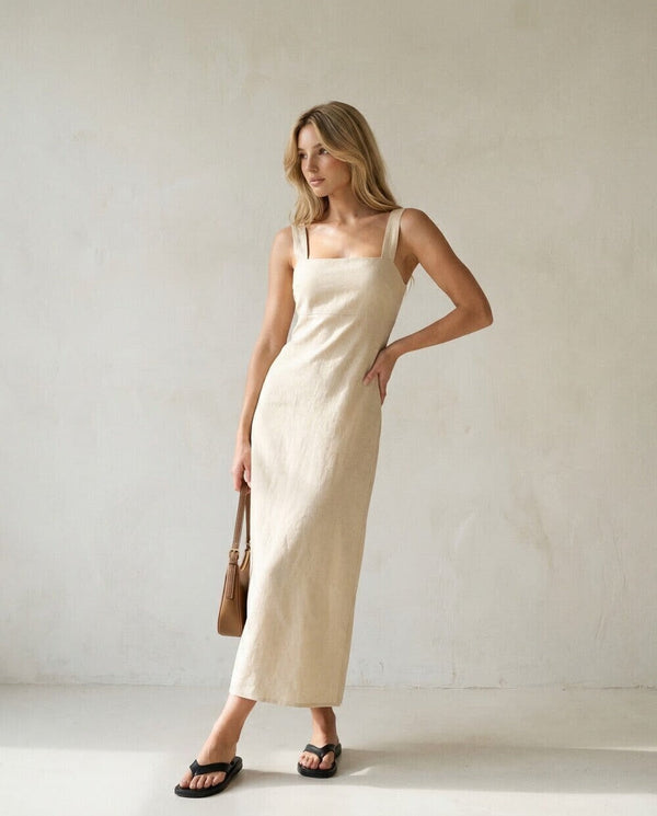 Clarity Linen Maxi Dress