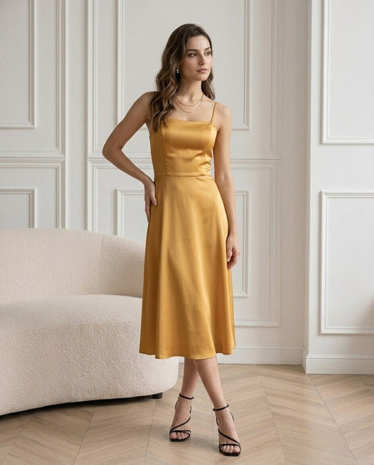 Paloma Silk Slip Midi Dress