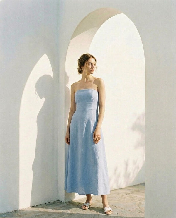 Serena Linen Maxi Dress