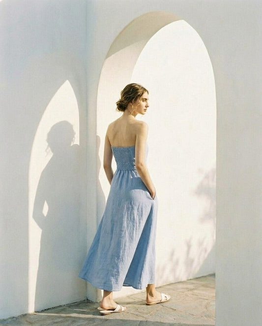 Serena Linen Maxi Dress