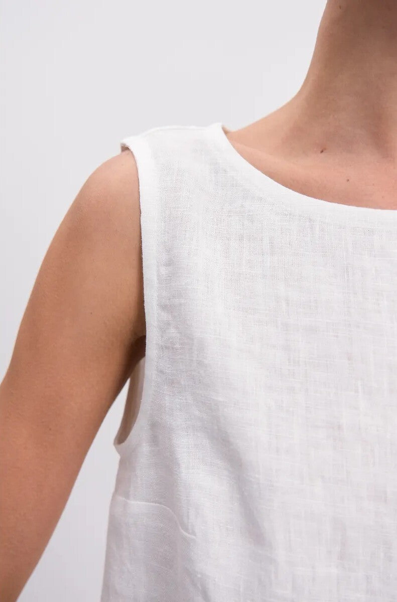 Sunday morning Linen Tank Top