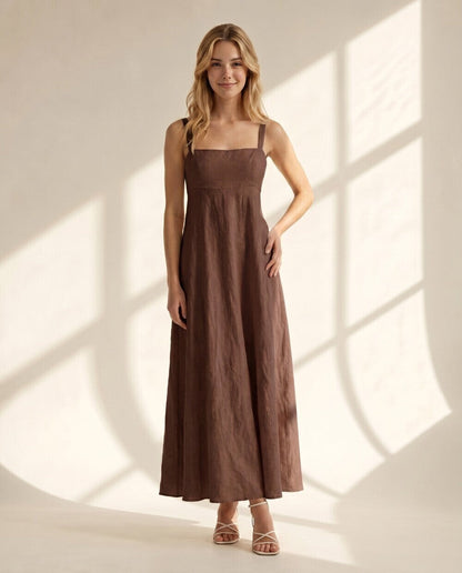 Noelle Linen Maxi Dress
