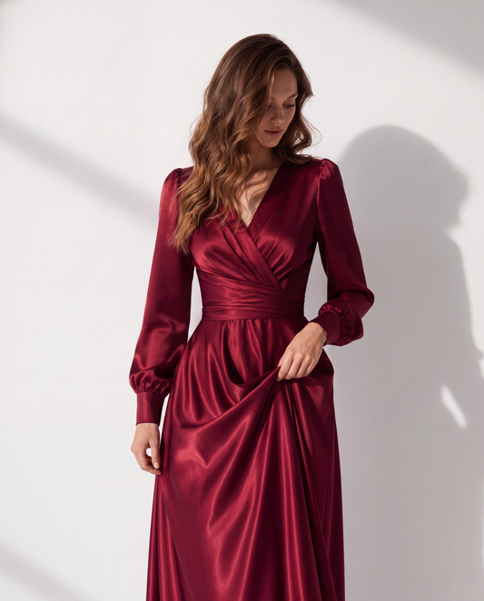 Valencia Wrap Silk Gown