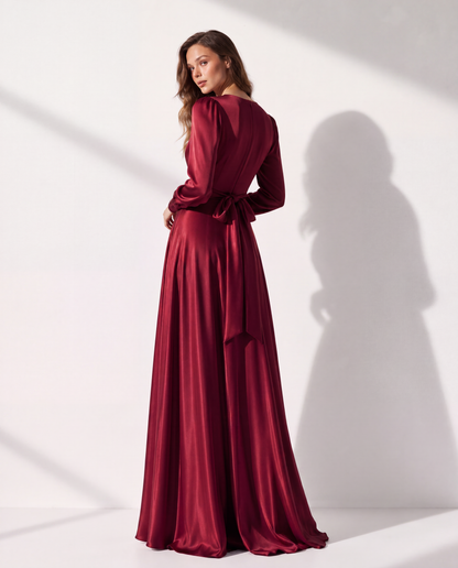 Valencia Wrap Silk Gown