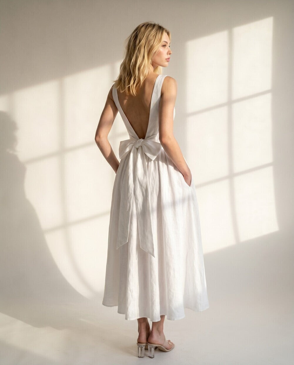 Celestine Linen Midi Dress