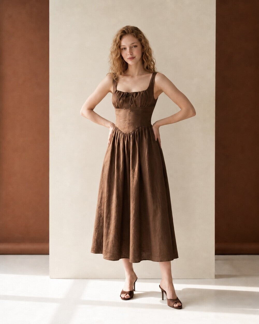 Lisette Corset Linen Dress