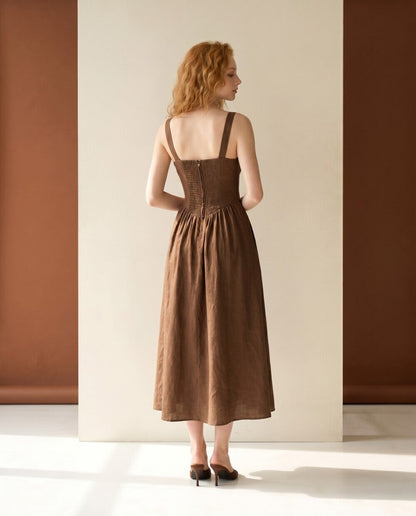 Lisette Corset Linen Dress