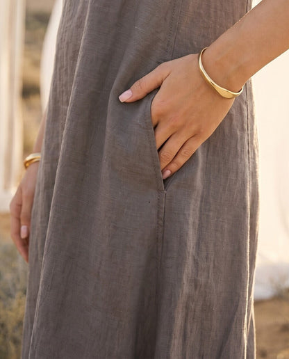 Bree Linen Midi Dress