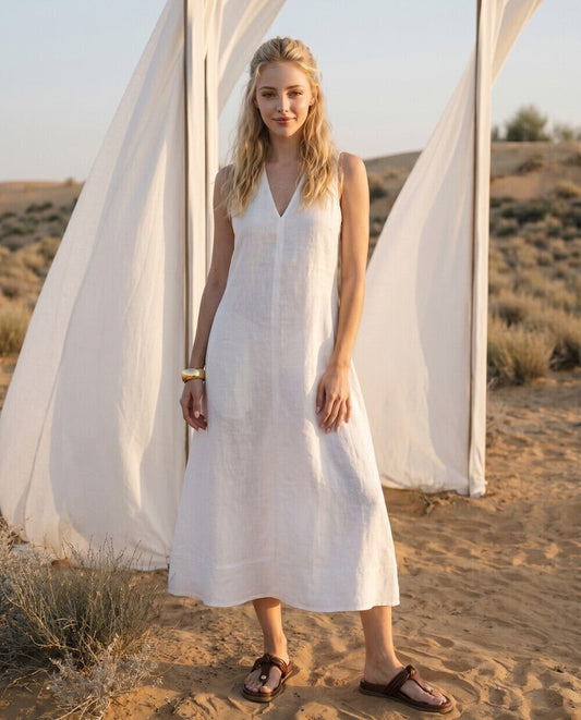 Margot Linen Midi Dress