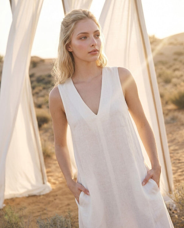 Margot Linen Midi Dress
