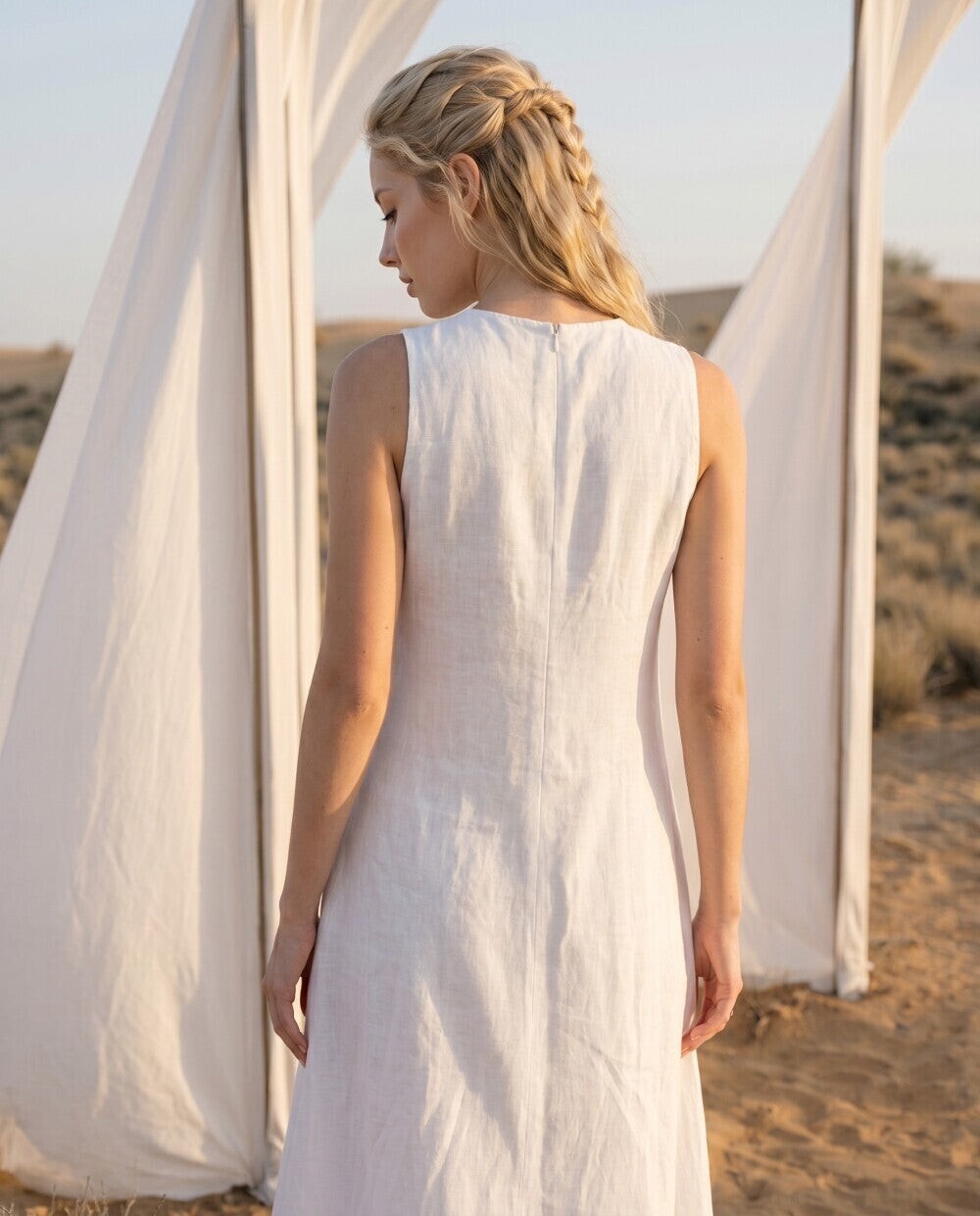 Margot Linen Midi Dress