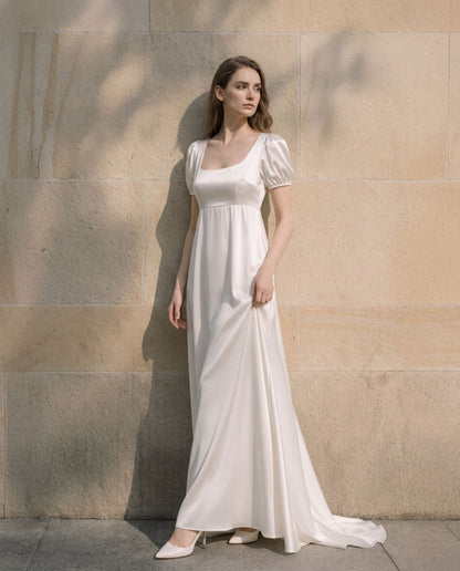 Delphine Puff Silk Gown