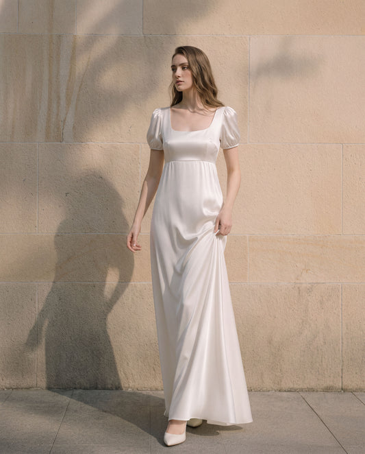 Delphine Puff Silk Gown