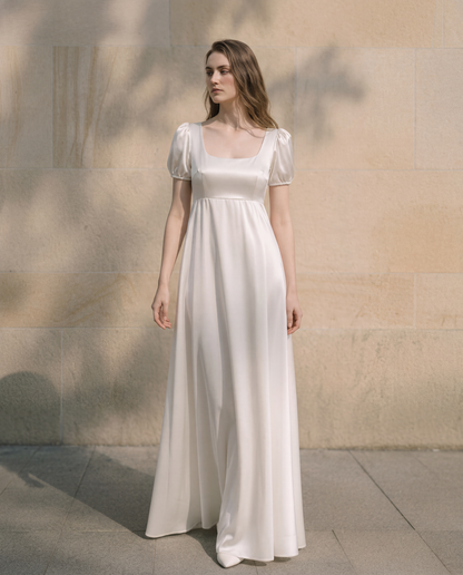 Delphine Puff Silk Gown