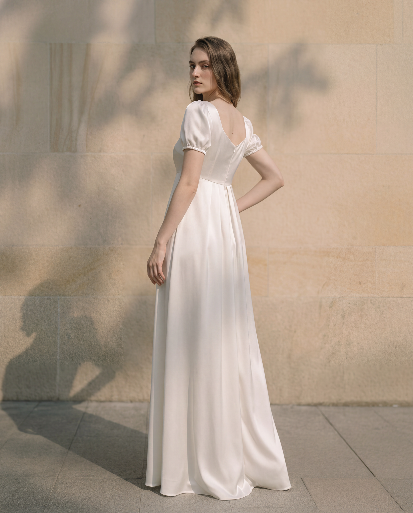 Delphine Puff Silk Gown