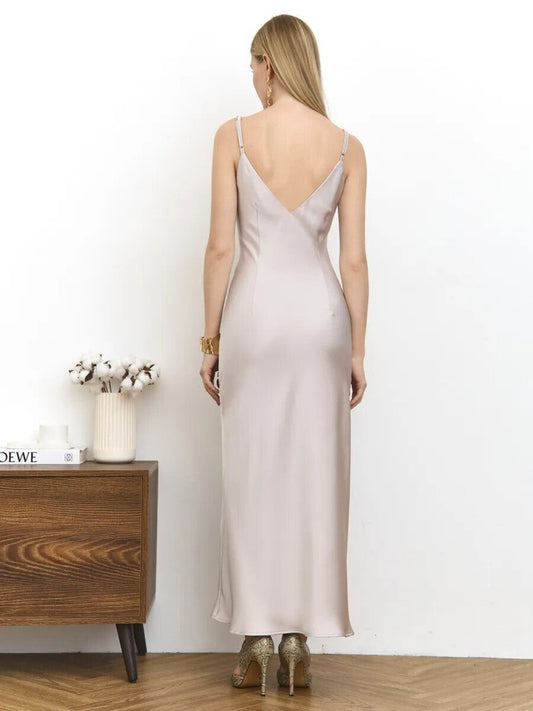 Miana Elegant Silk Satin Dress