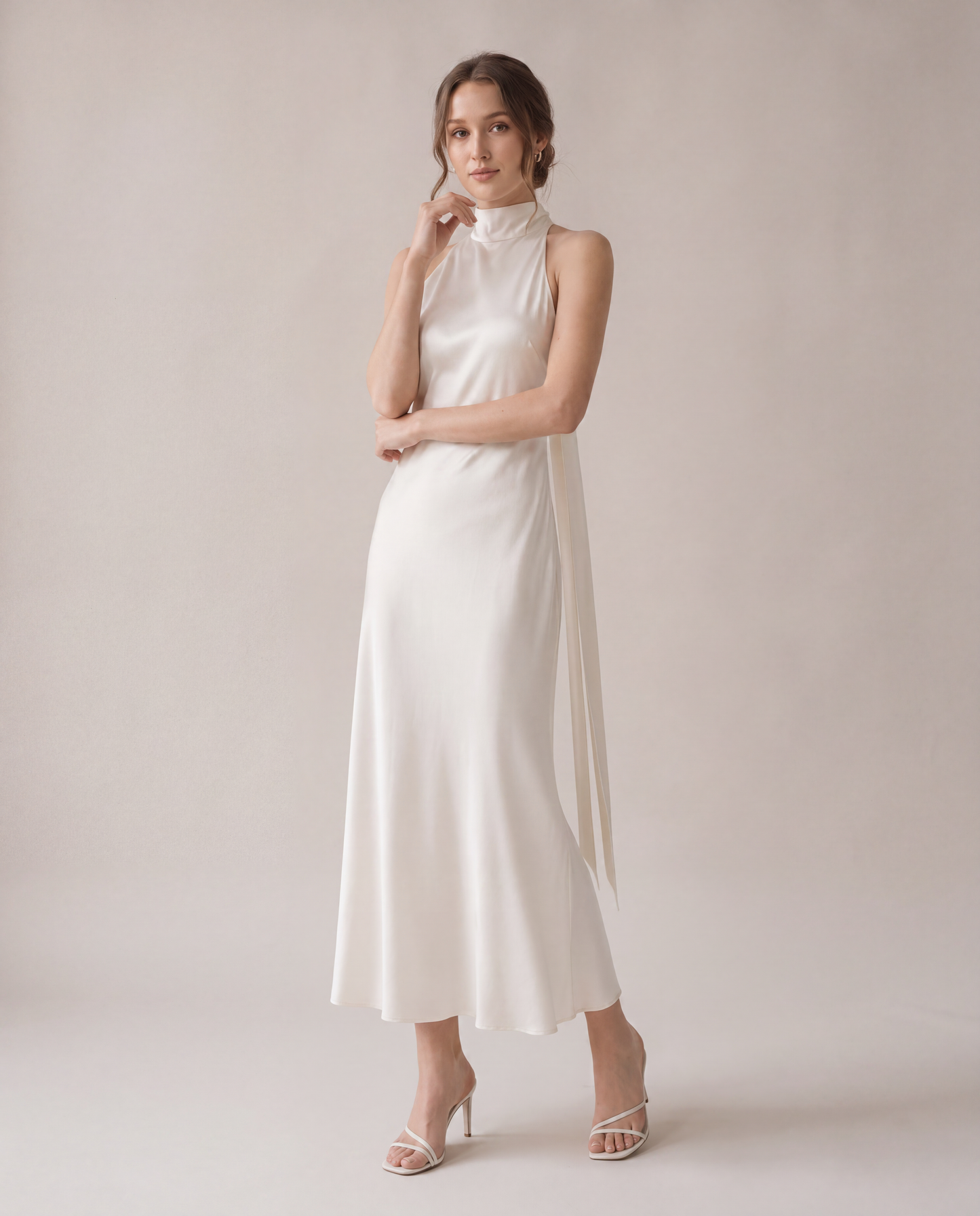 Lowe Halter Silk Dress