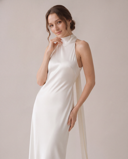 Lowe Halter Silk Dress