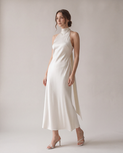 Lowe Halter Silk Dress