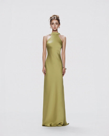 Fiora Halter Silk Gown