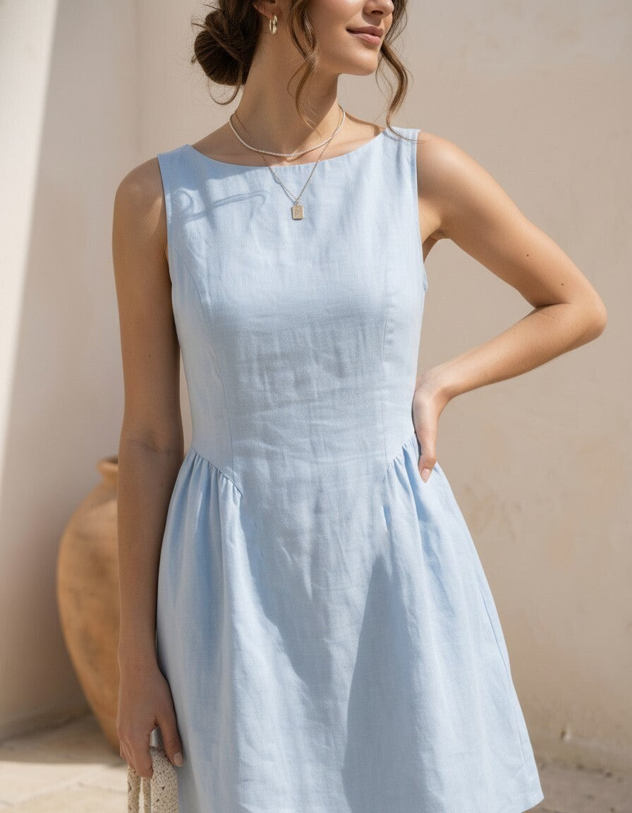 Alina Linen Mini Dress