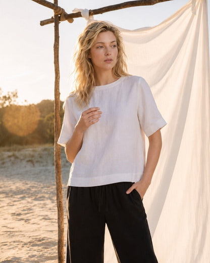 Leonie Linen Top