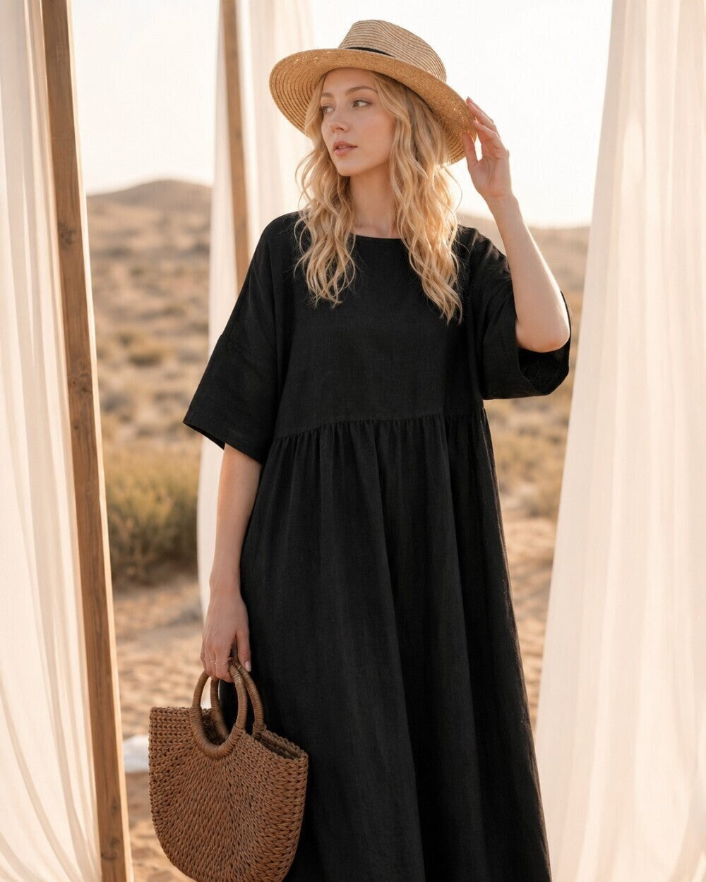 Cora Linen Dress