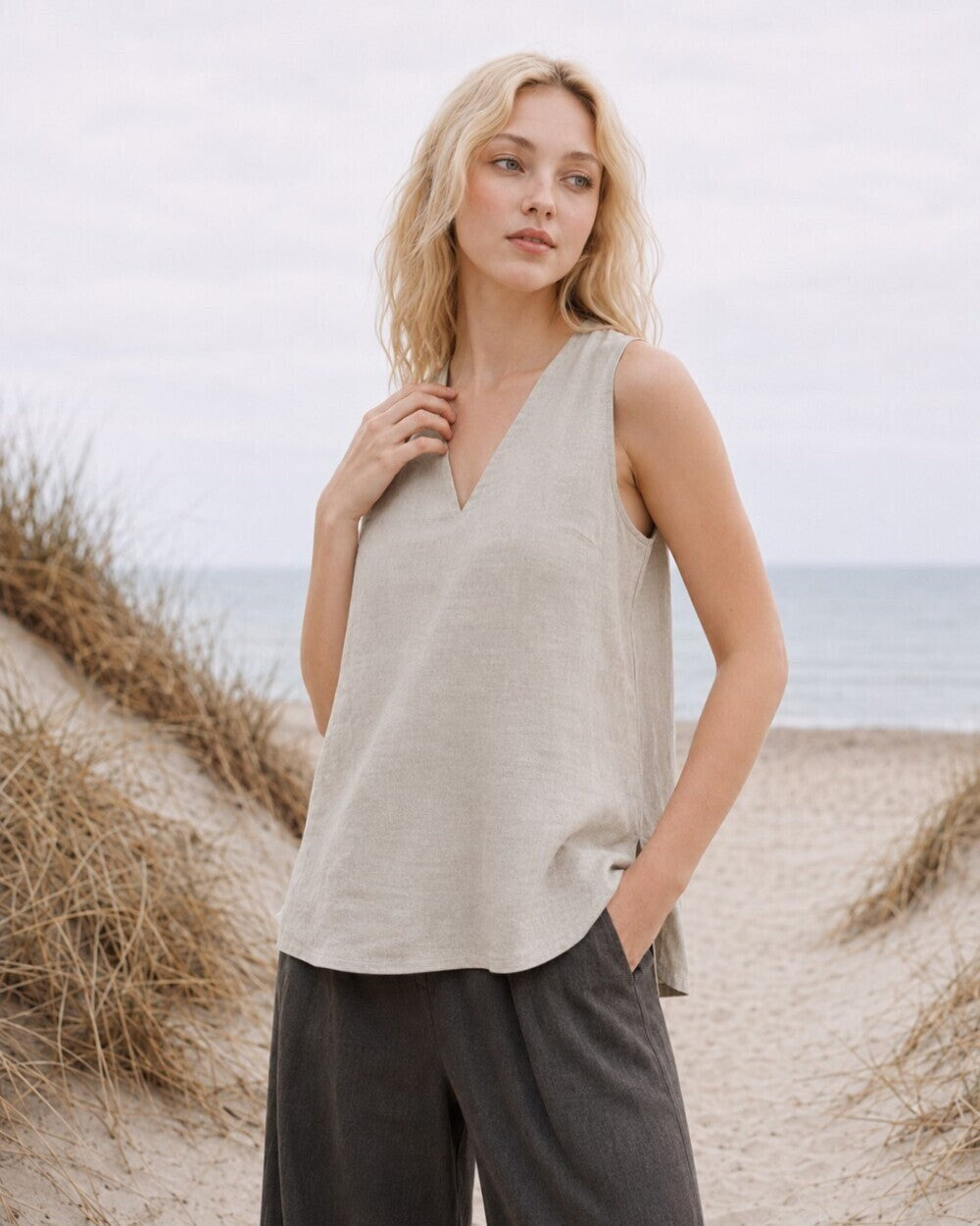 Gemini Linen Top