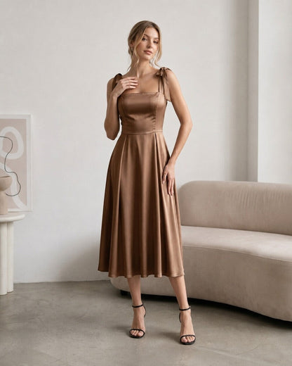 The Esther Silk Midi Dress