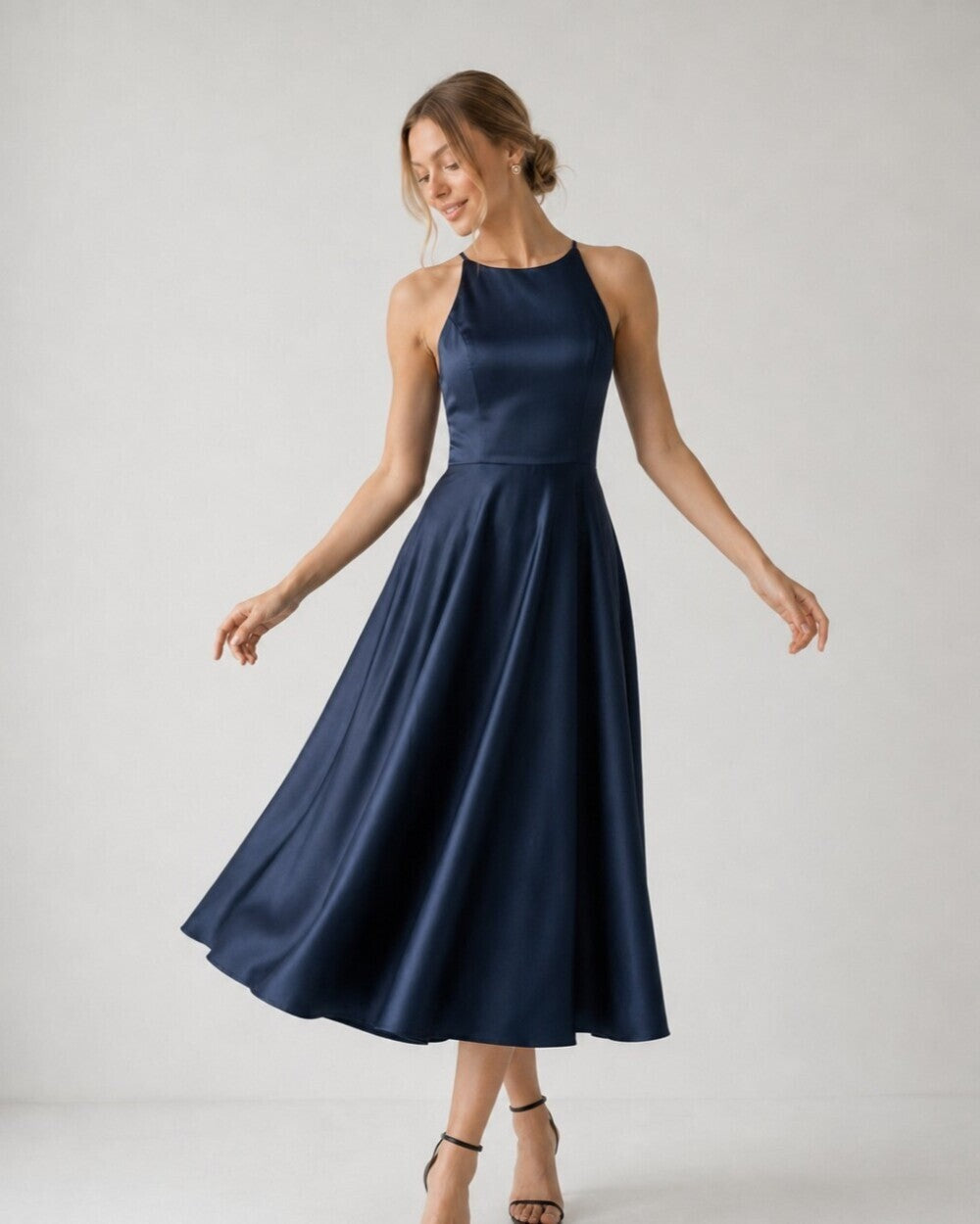 Evelyn Silk Midi Dress