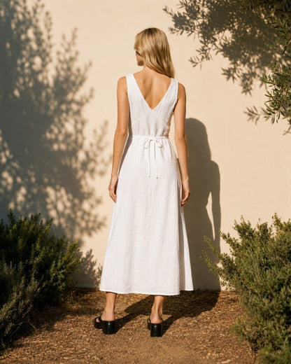 Elara Linen Maxi Dress