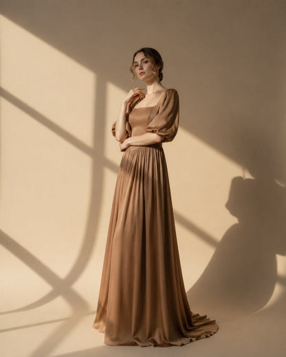 Thalia Puff Sleeve Gown