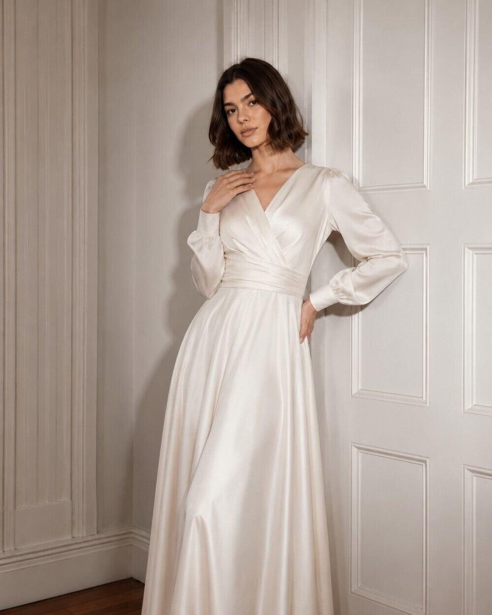 Vivienne Wrap Silk Dress