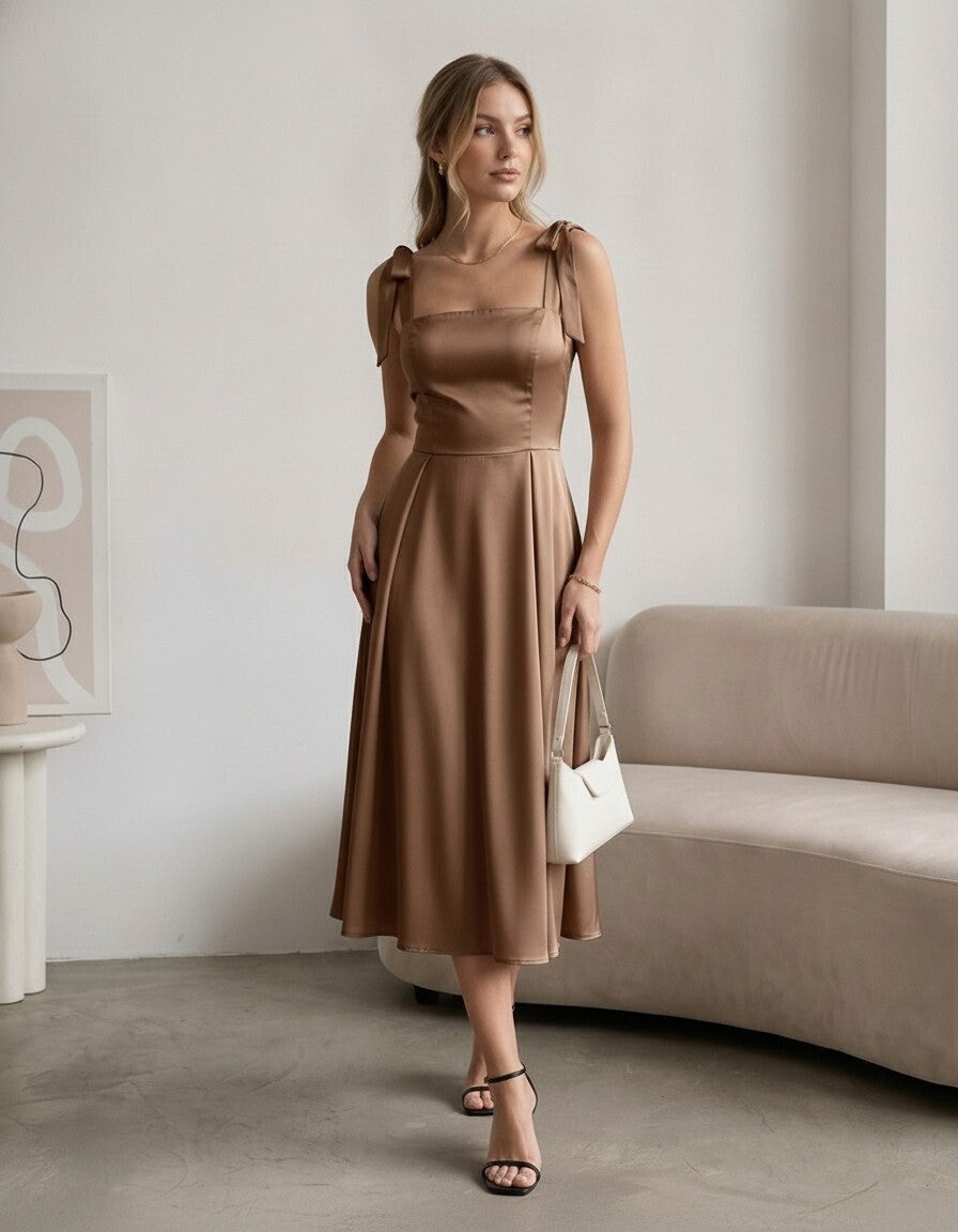 The Esther Silk Midi Dress