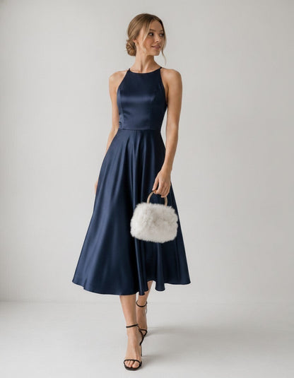 Evelyn Silk Midi Dress