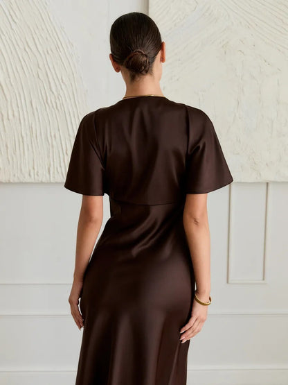 Sabine Flutter Silk Dress
