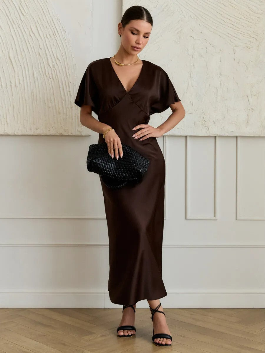 Sabine Flutter Silk Dress