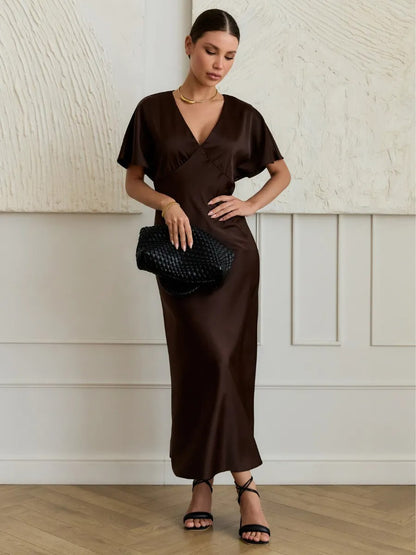 Sabine Flutter Silk Dress