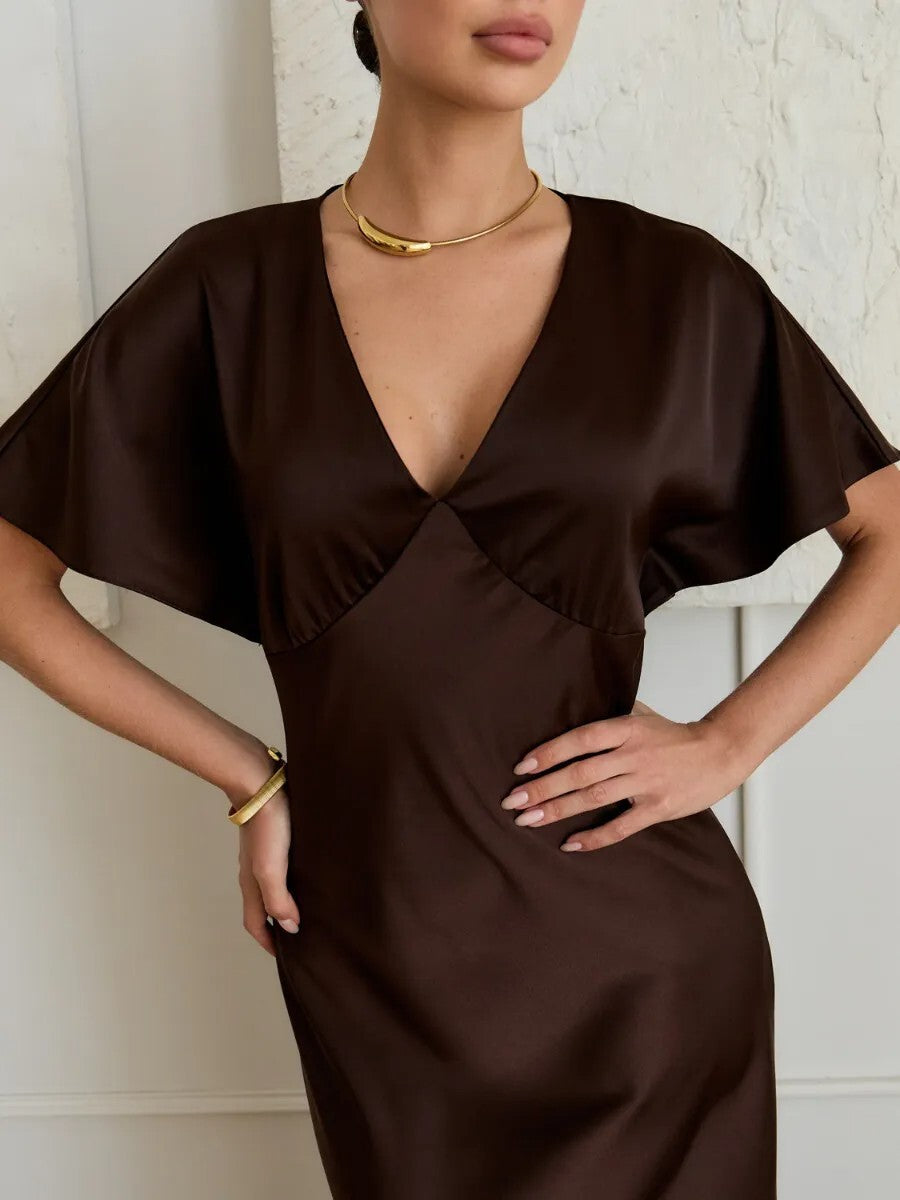 Sabine Flutter Silk Dress