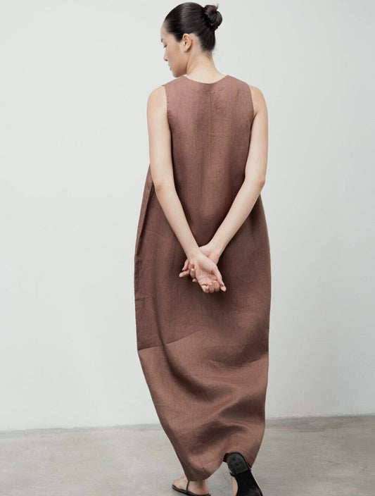 Sage Linen Maxi Dress