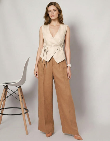 Dune Linen Waistcoat Top