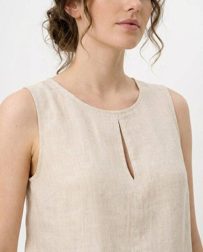 Fern Linen Cross Back Top