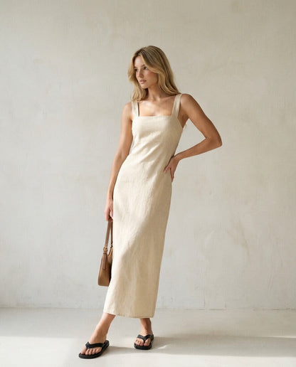Clarity Linen Maxi Dress