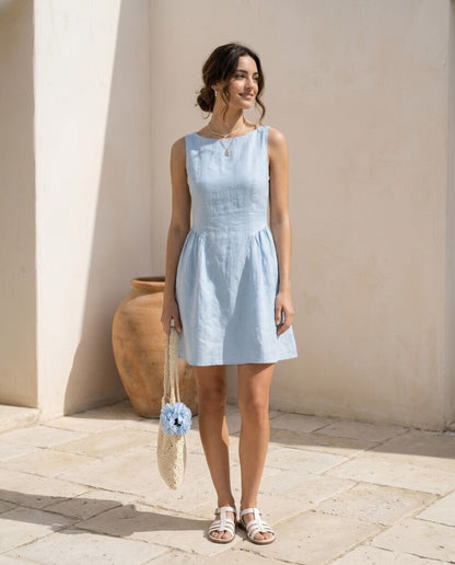 Alina Linen Mini Dress