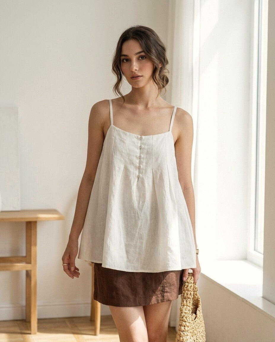 Nadine Linen Cami Top