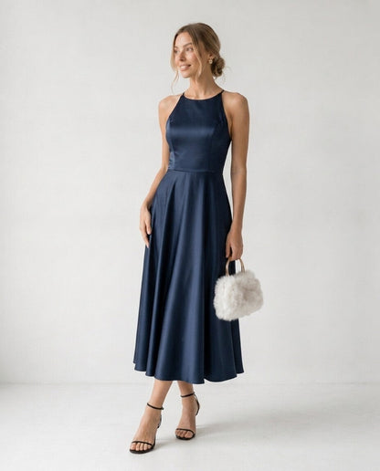 Evelyn Silk Midi Dress