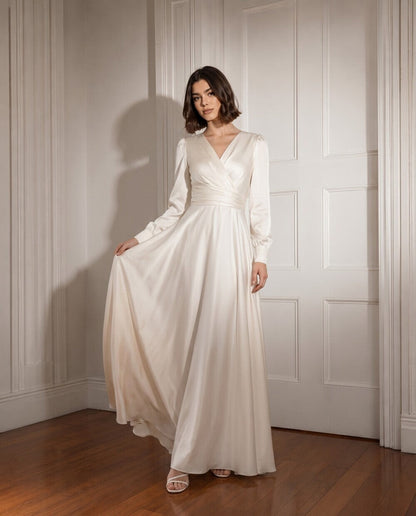 Vivienne Wrap Silk Dress