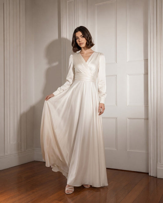 Vivienne Wrap Silk Dress