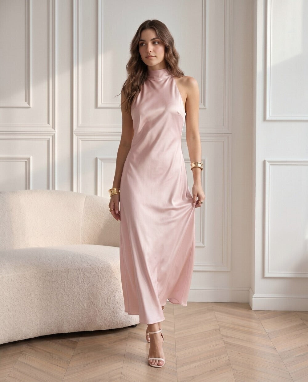 Jenny Silk Halter Dress